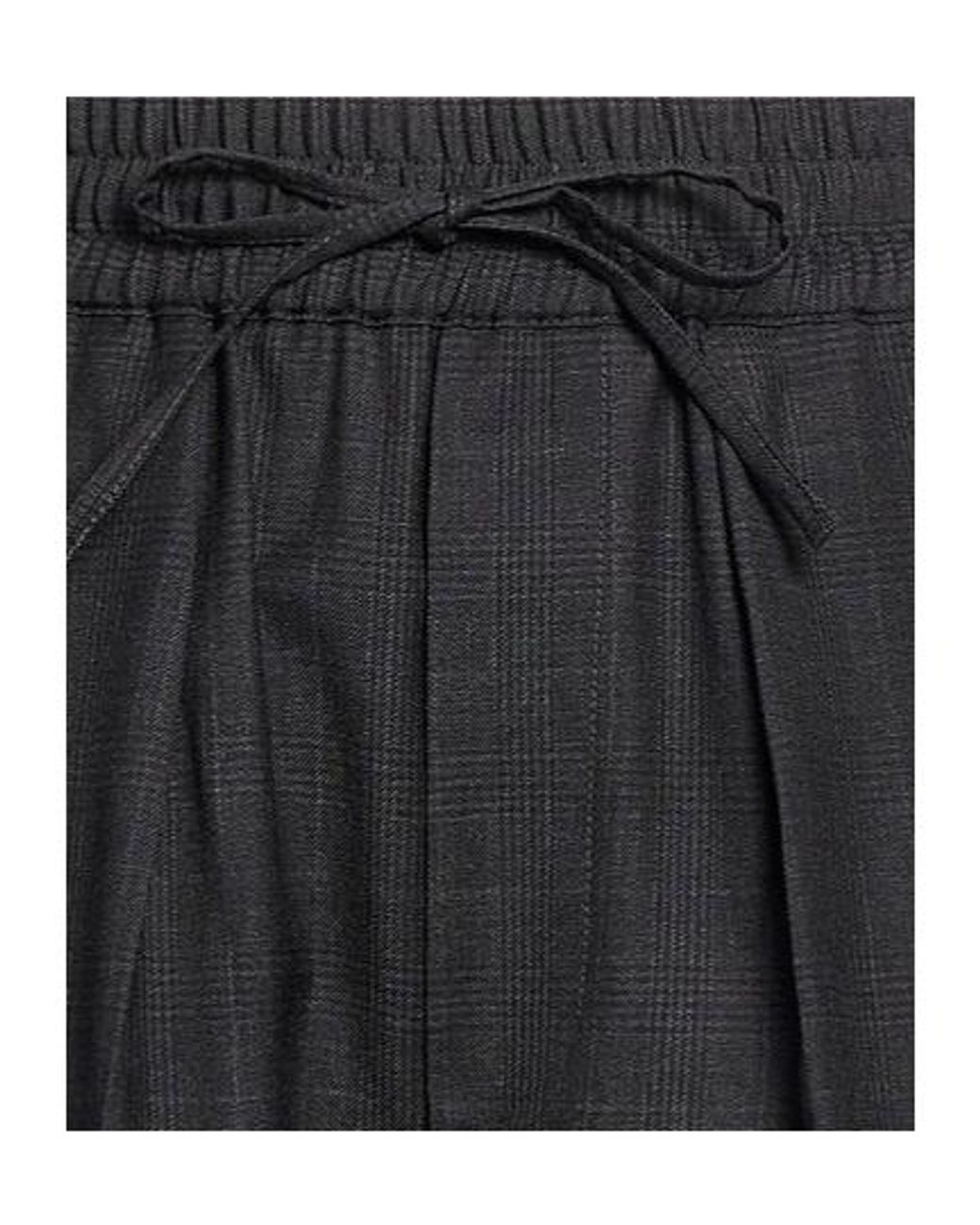 Isabel Marant Black Plaid Slim-Fit Pants