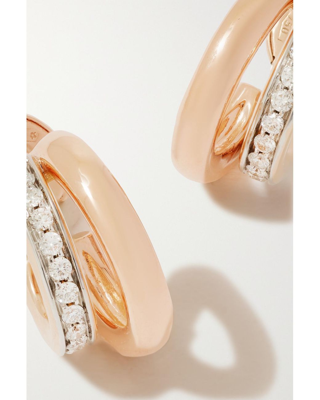 Pomellato Pink 18K Rose Diamond Earrings