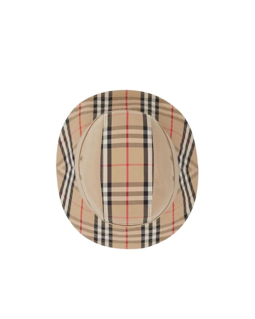 Burberry Natural Checked Wide Brim Bucket Hat for men