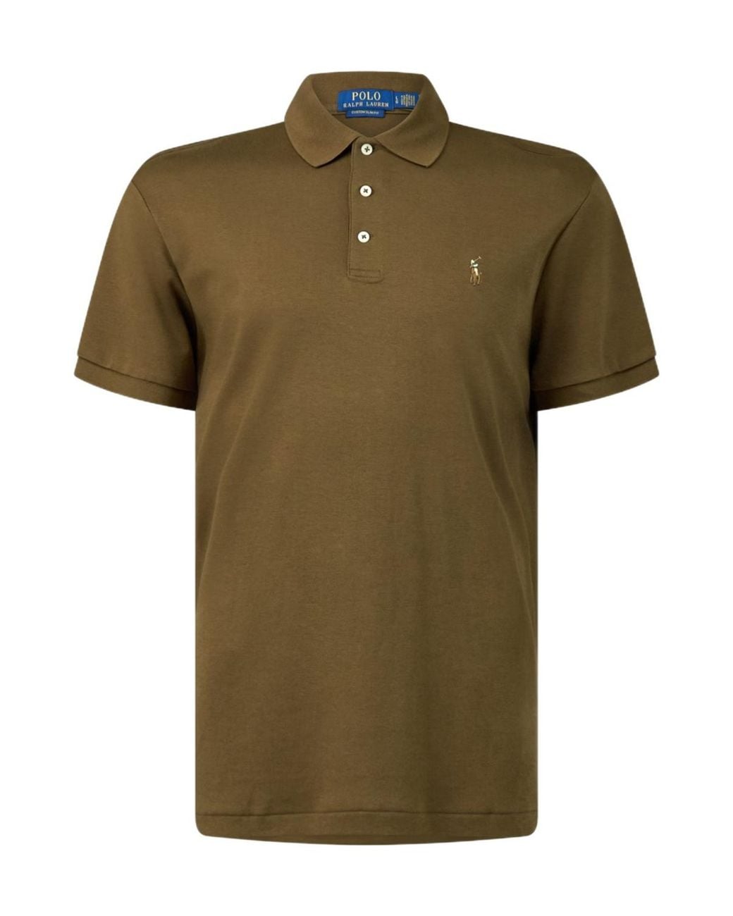 Polo Ralph Lauren Green Slim Fit Pima Polo Shirt for men