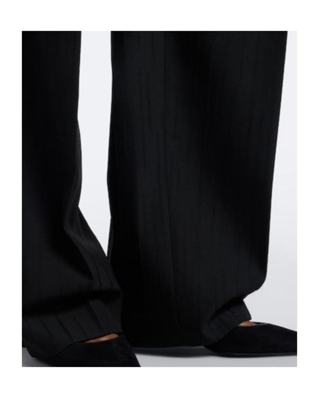 Dolce & Gabbana Black Pinstripe Wide-Leg Pants