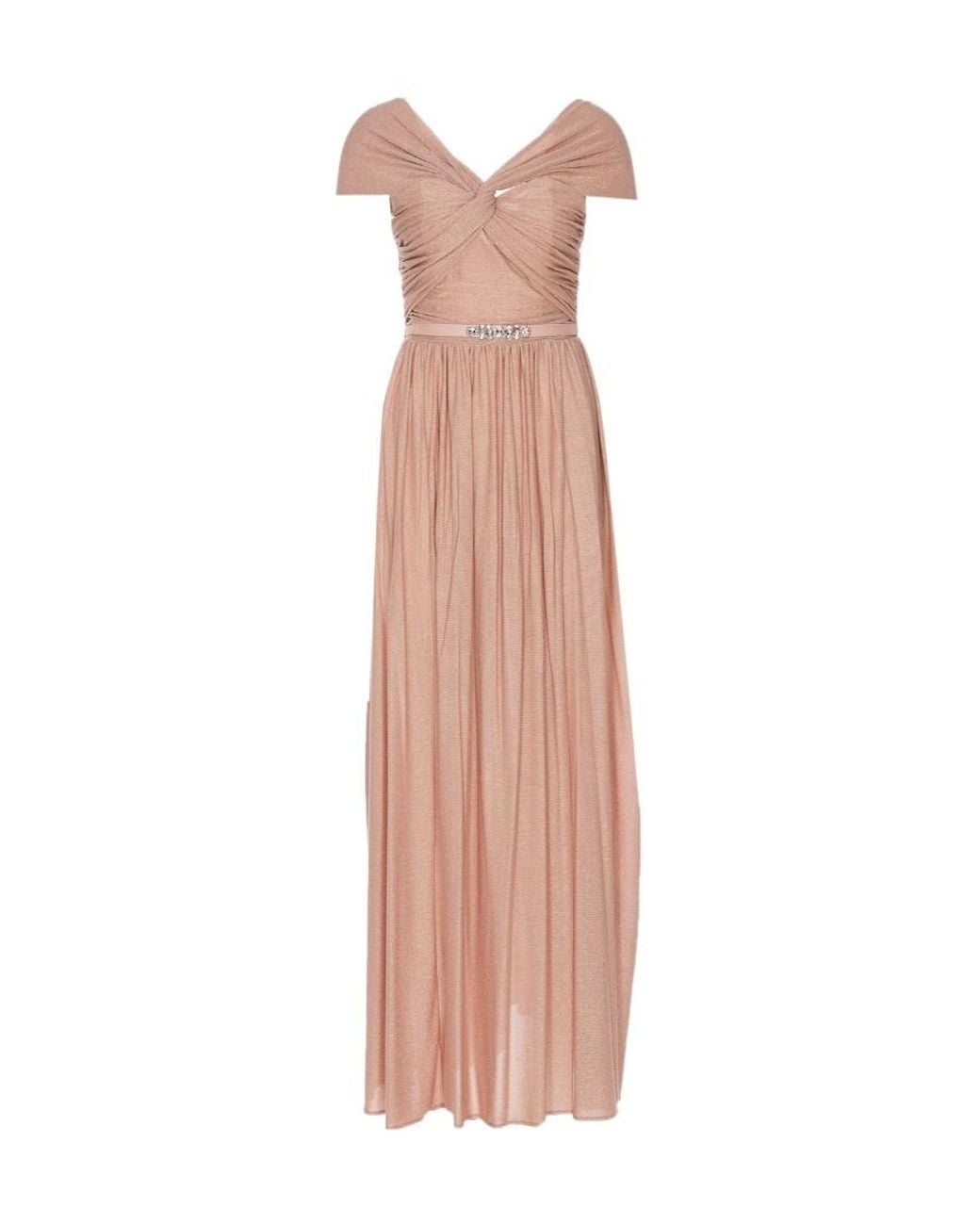strapless open back dress LIU-JO Antique Pink Chiffon Dress main image 0