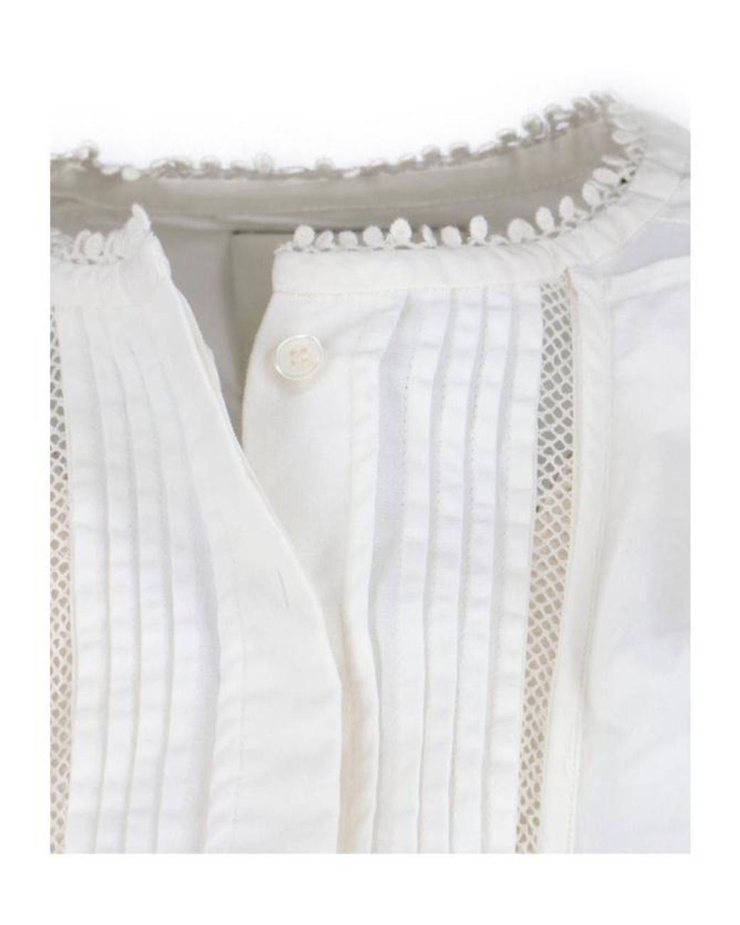 Isabel Marant White Cubraly Ruffled Shirt