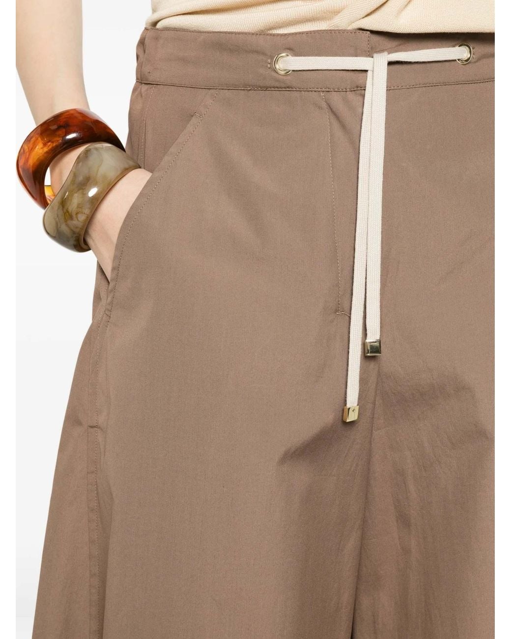 Max Mara Brown Drawstring Casual Pants