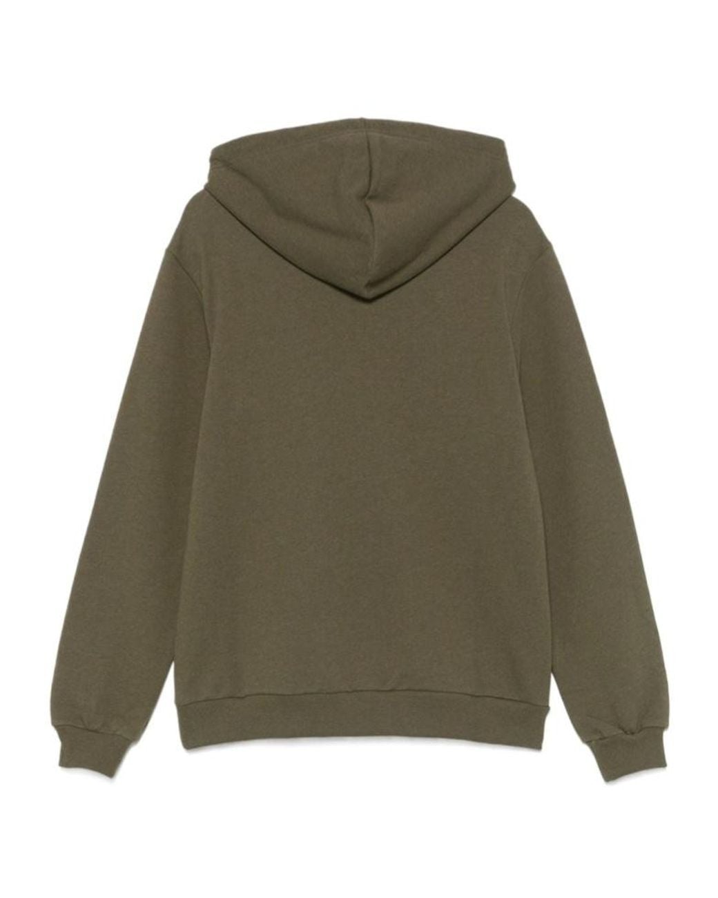 A.P.C. Green Logo Printed Drawstring Hoodie for men