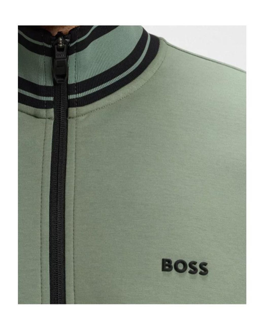 Boss Green Zipper Sweatshirt for men