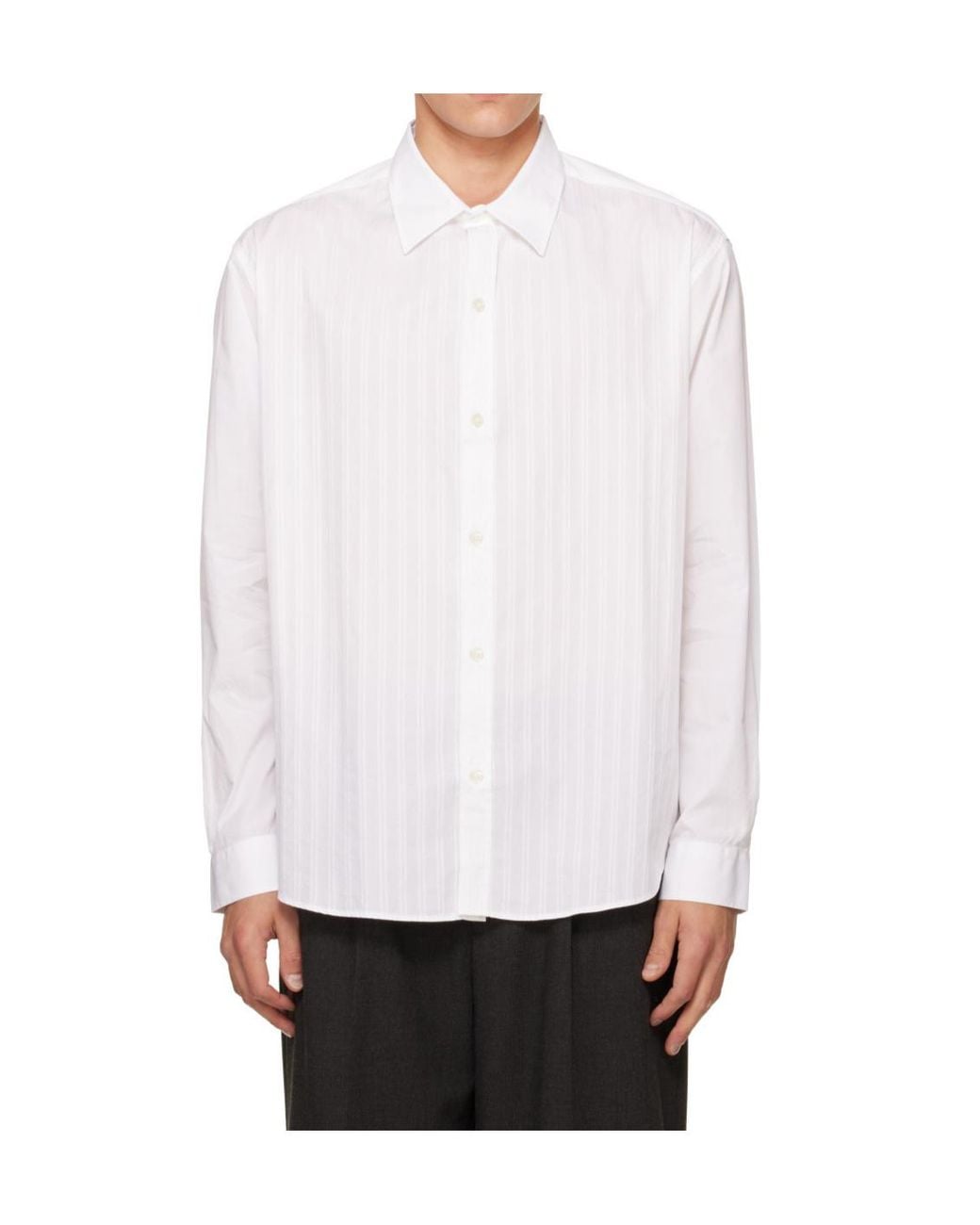 mfpen White Auditorium Relaxed Shirt for men