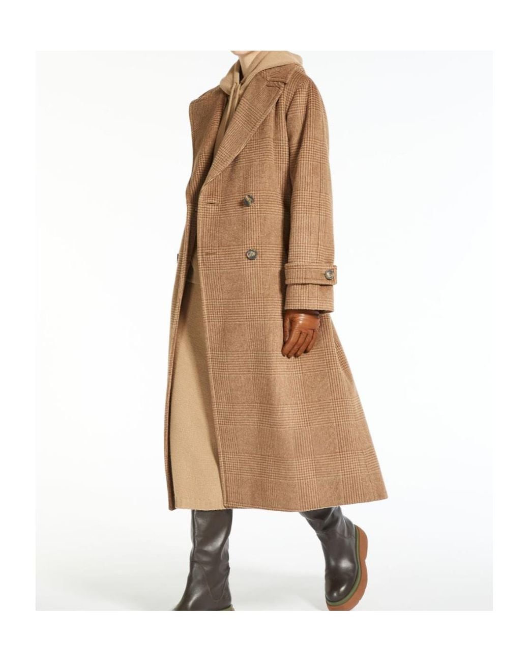 Weekend by Maxmara Brown Wool Alpaca Double Breasted Coat