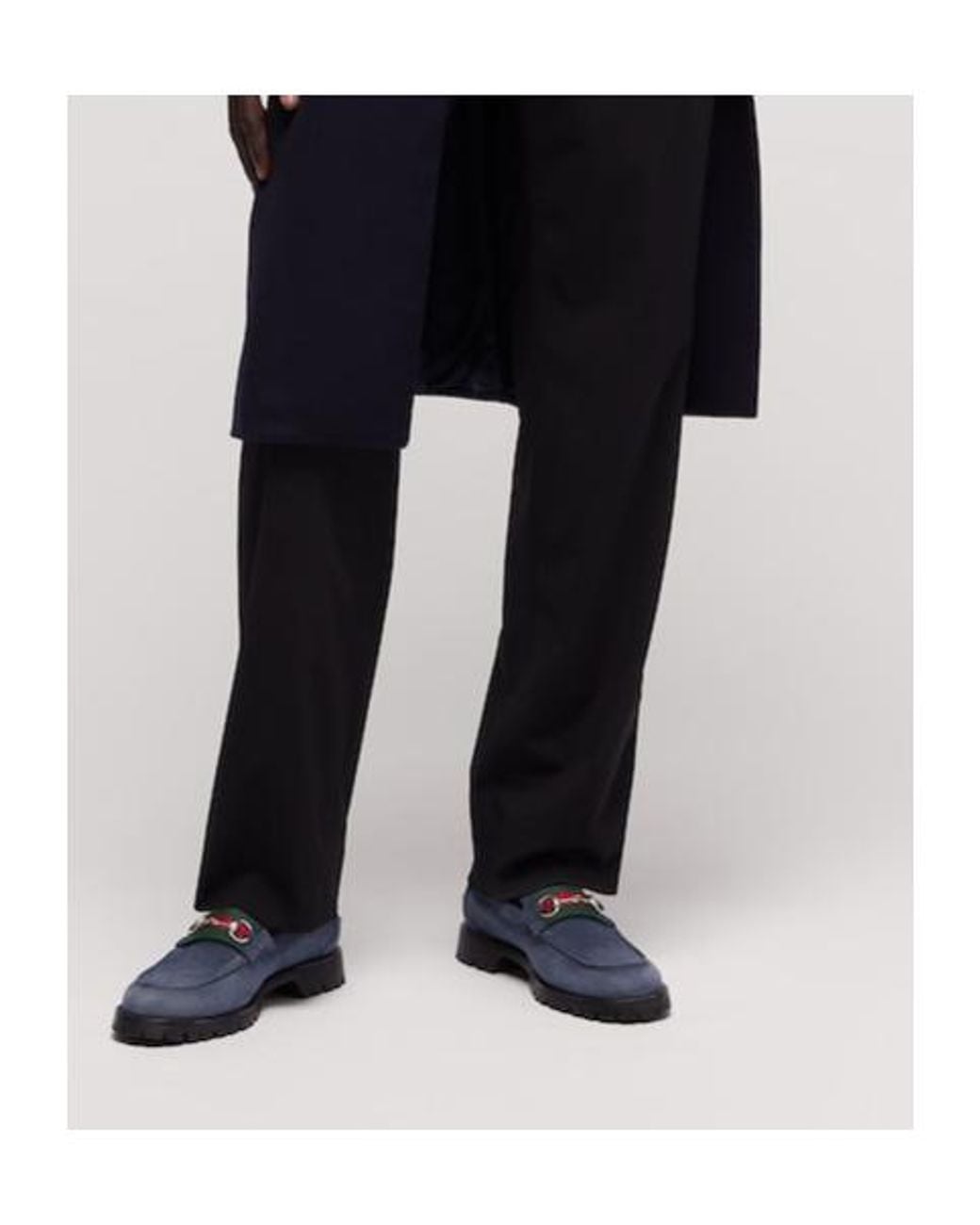 Gucci Blue Loafer With Horsebit And Lug Sole for men