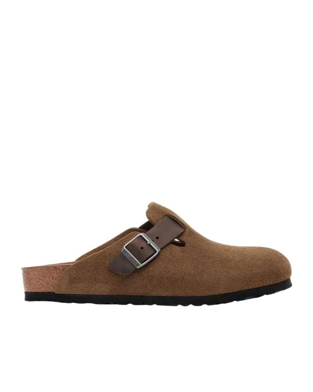 Birkenstock Brown Boston Slides for men
