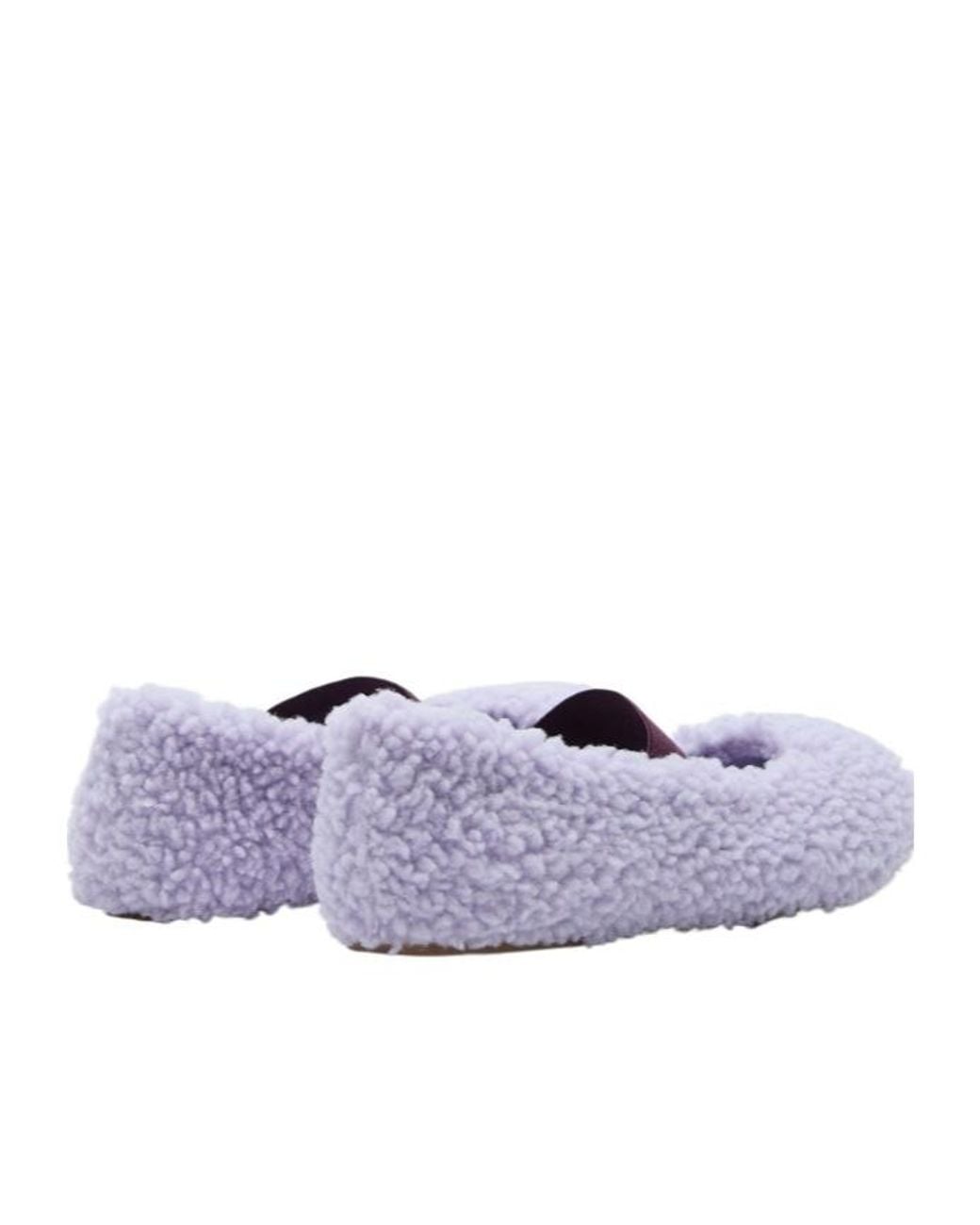 Moon Boot Purple Logo-Printed Strapped Ballerinas