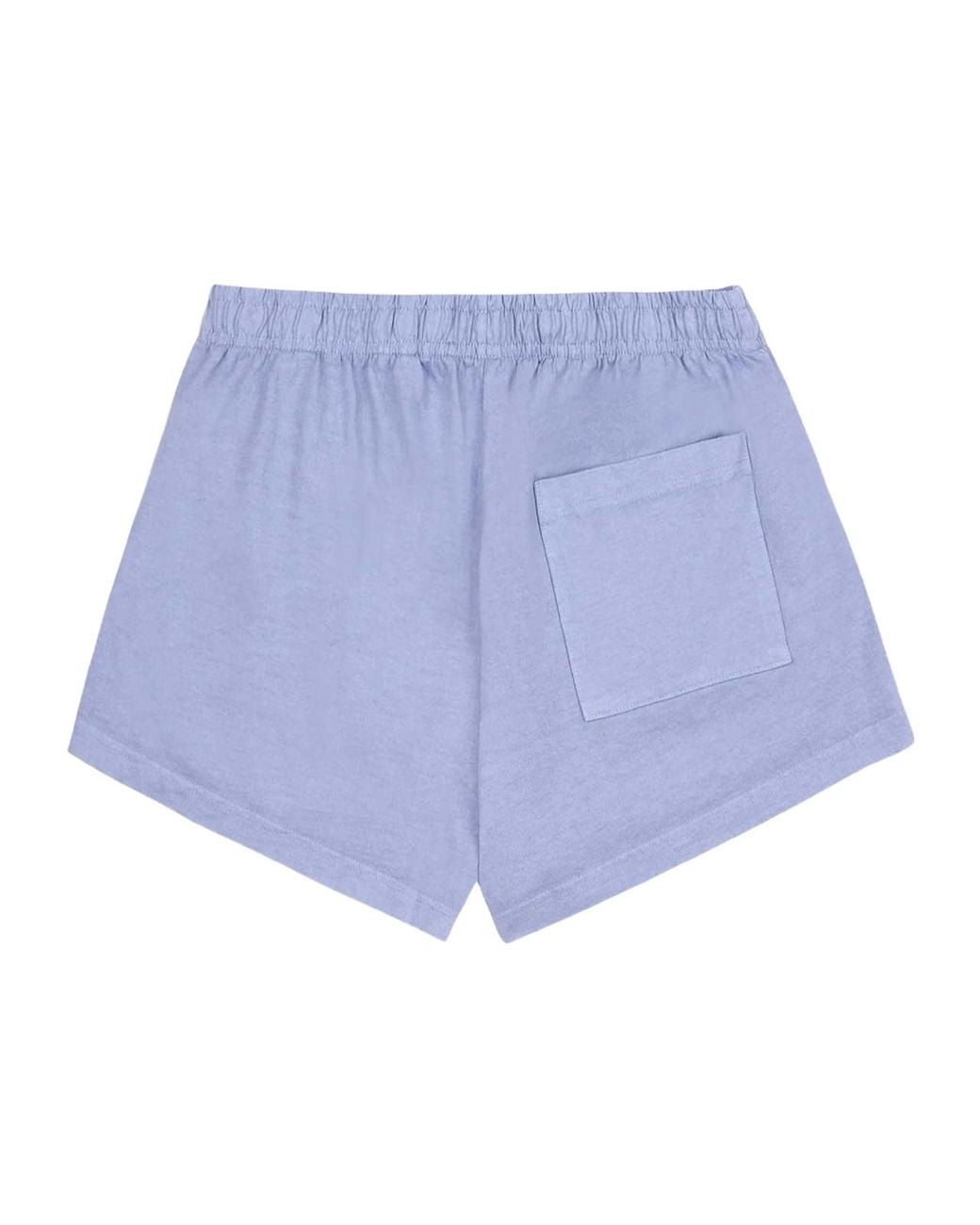 Sporty & Rich Blue Avenue Disco Logo-Print Mini Shorts