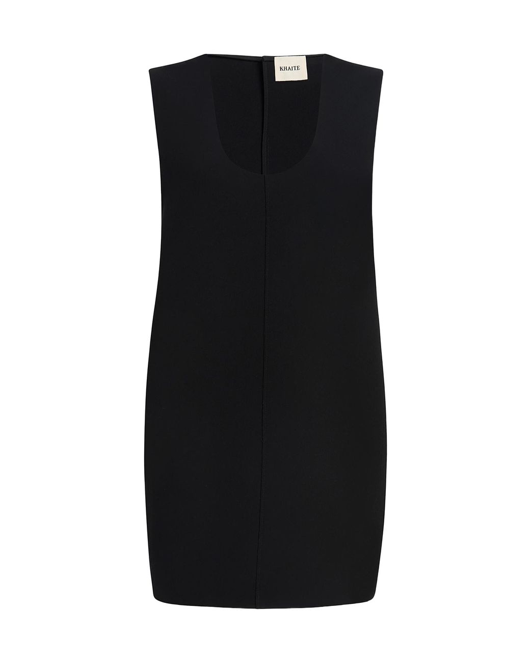 Khaite Black Nyona Scoop-Neck Sleeveless Mini Dress