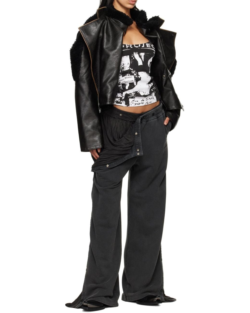 Y. Project Black Layered Track Pants