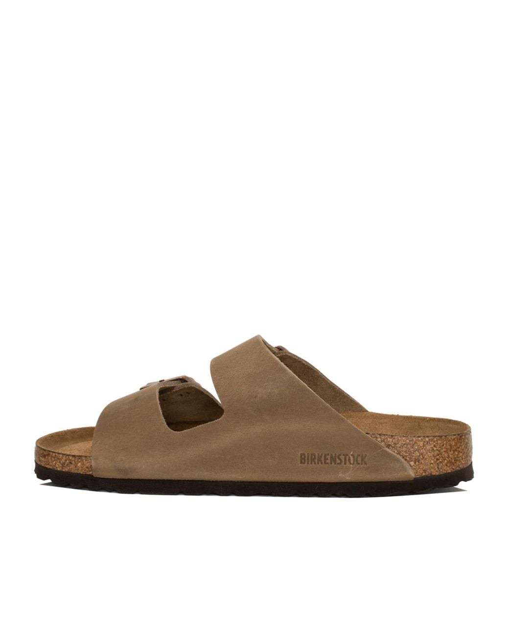 Birkenstock Brown Arizona Leather Slides for men