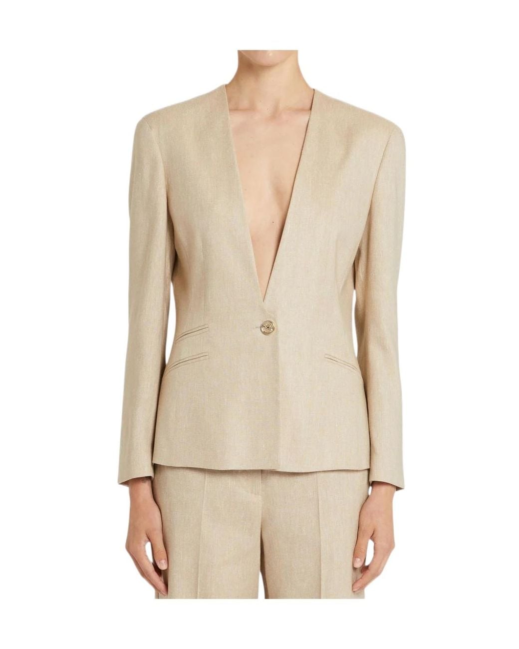 Marella Natural Long-Sleeved Suit Jacket