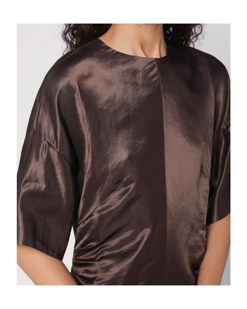 Loulou de Saison Brown Round-Neck Dress