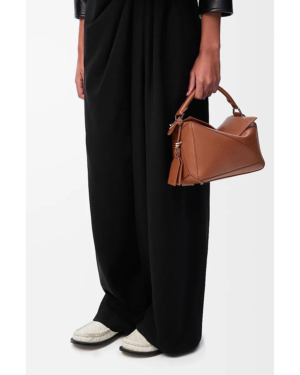 Loewe Brown Small Featherlight Puzzle Bag