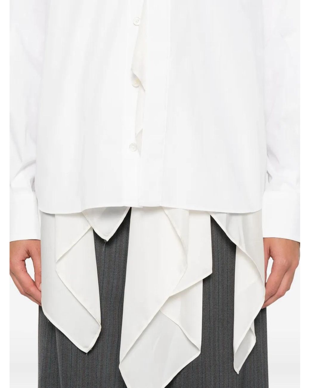 Sacai White Long Sleeve Shirt