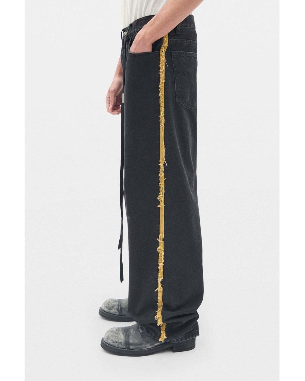 Ann Demeulemeester Black Hanno Loose-Fit Jeans for men