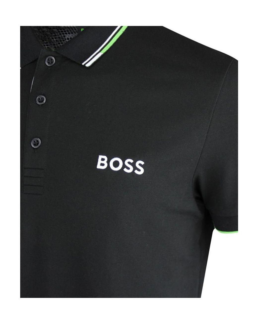 Boss Black Embroidered-Logo Polo Shirt for men