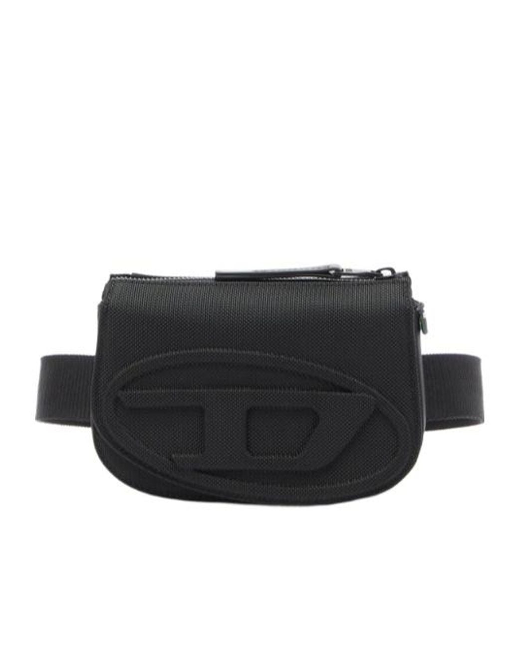 DIESEL Black 1 Dr Logo Belt Bag for men