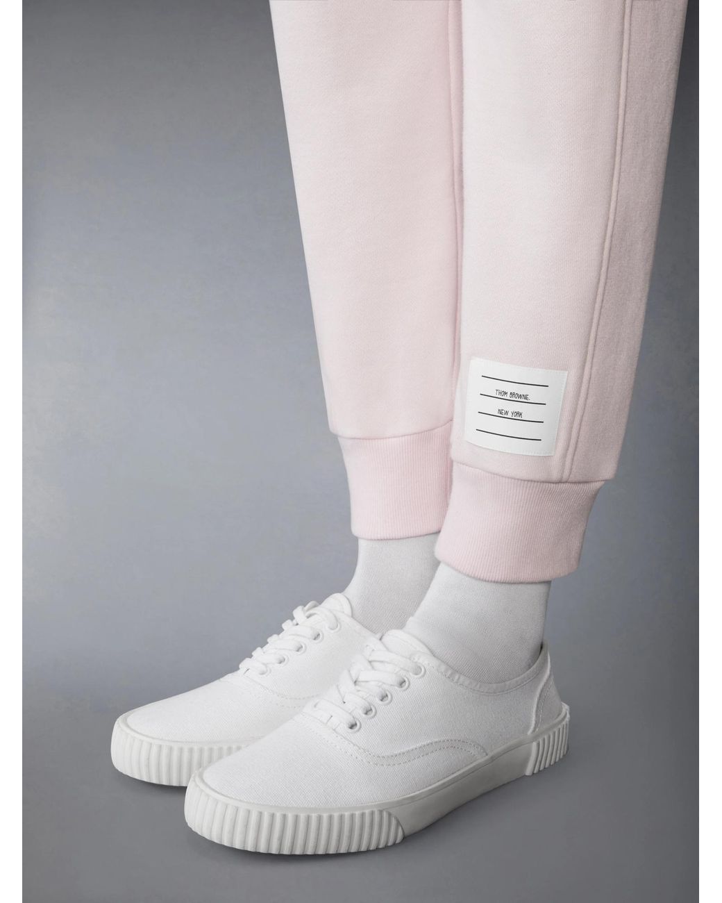 Thom Browne White 4-Bar Jersey Track Pants