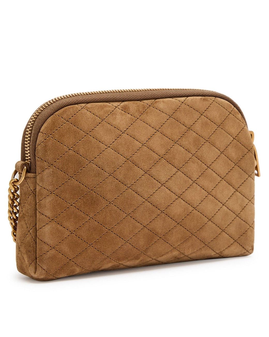 Saint Laurent Brown Chain Crossbody Bag