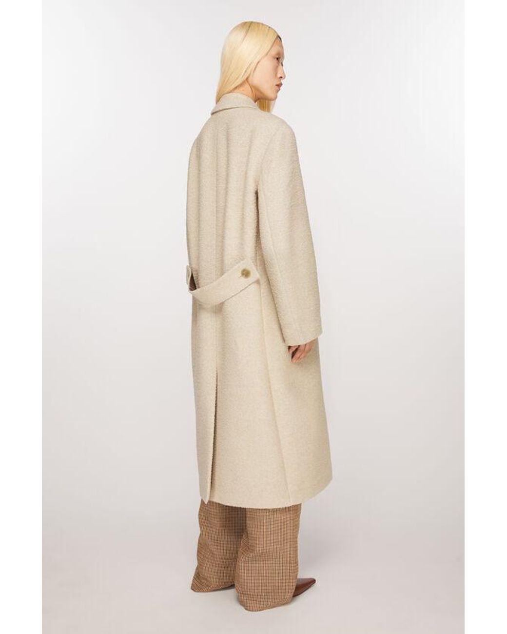 Acne Natural Textured Wool-Blend Double-Breasted Coat