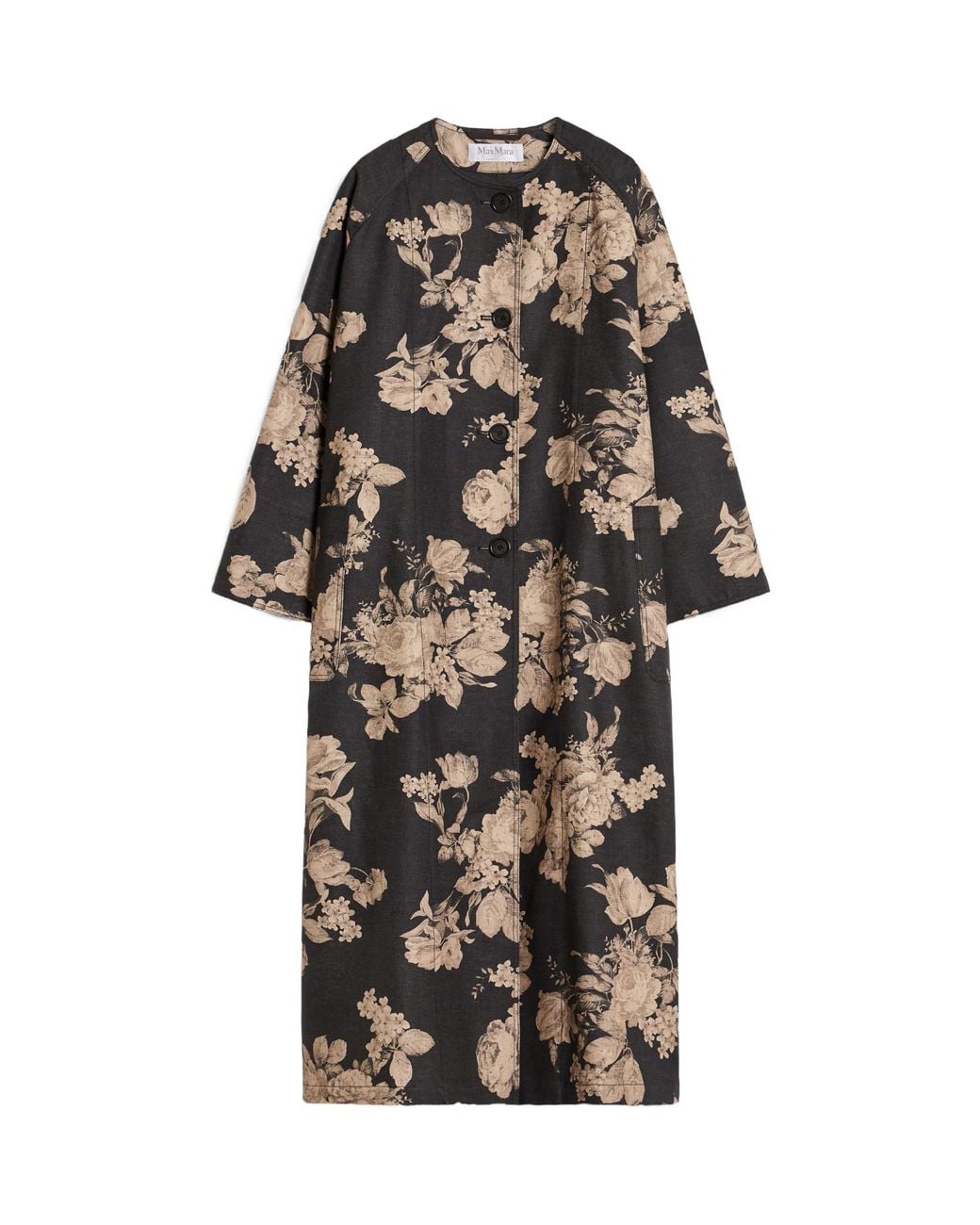 Max Mara Multicolor Lambert Floral-Print Coat
