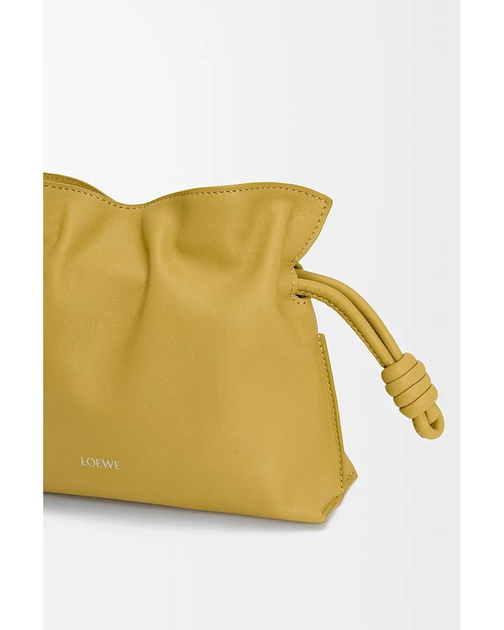 Loewe Yellow Mini Flamenco Clutch Bag