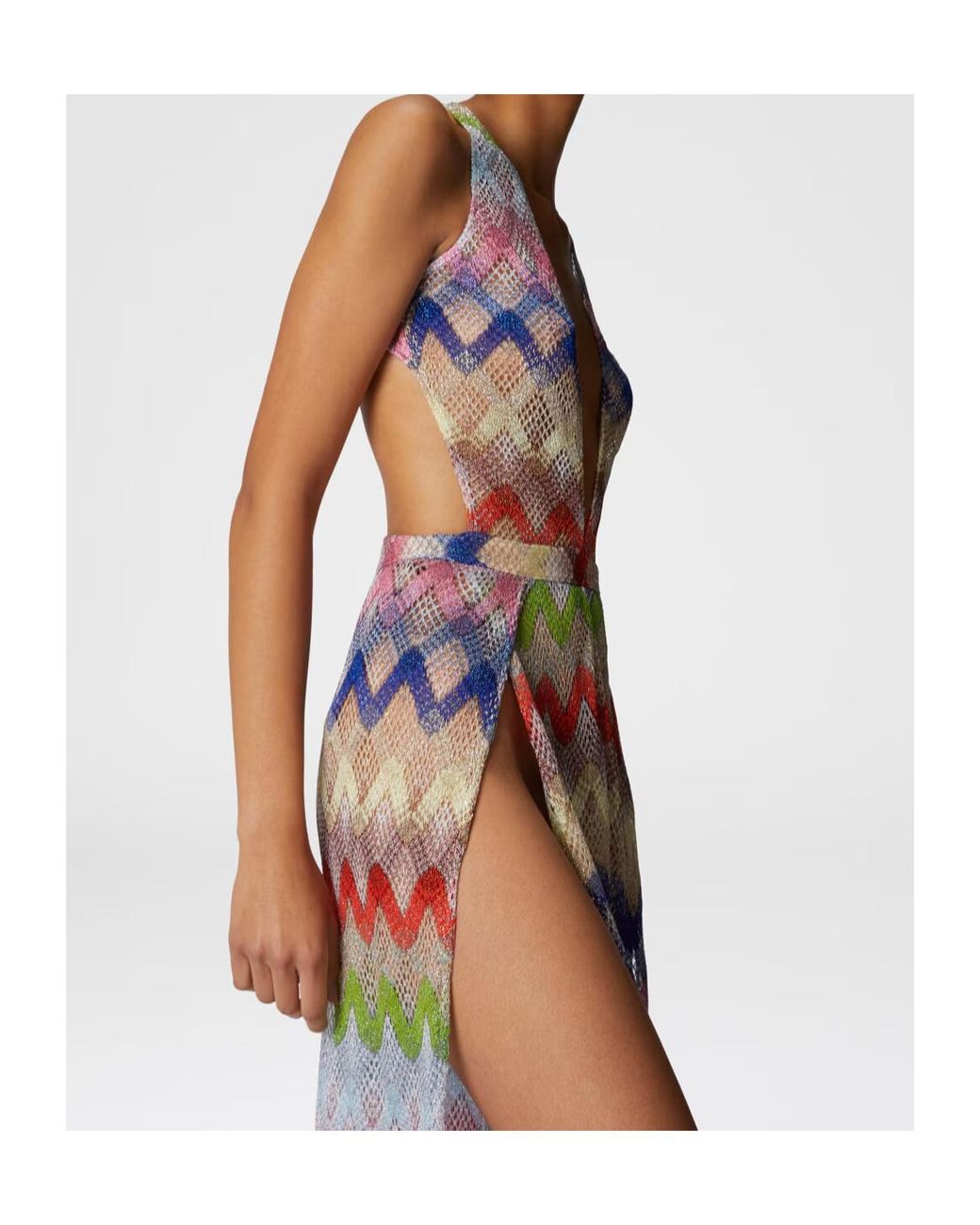 Missoni White Chevron Knit Jumpsuit