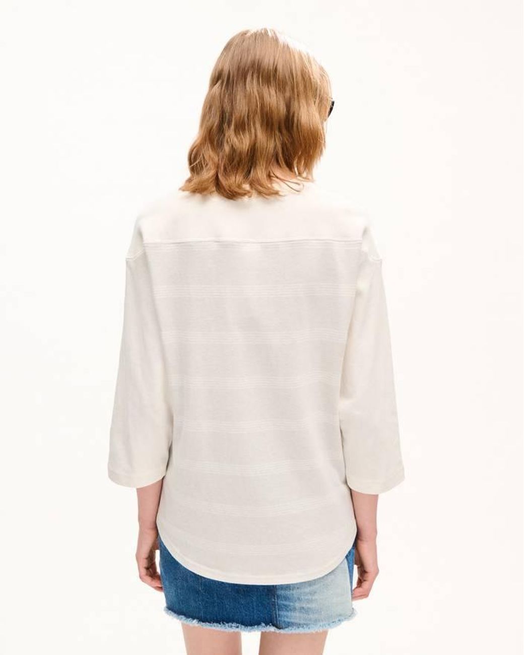 KENZO White Sounds' Embroidered Mariniere Long Sleeves T-Shirt