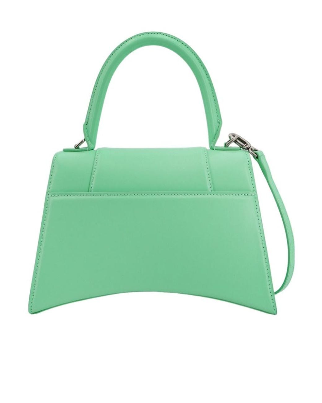 Balenciaga Green Leather Handbag With Adjustable Shoulder Strap