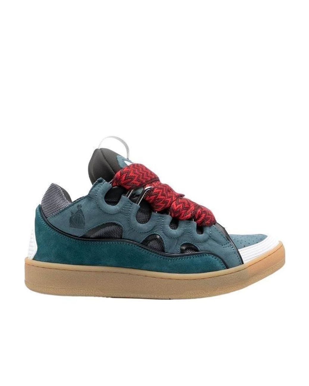 Lanvin Blue Curb Lace-Up Sneakers for men