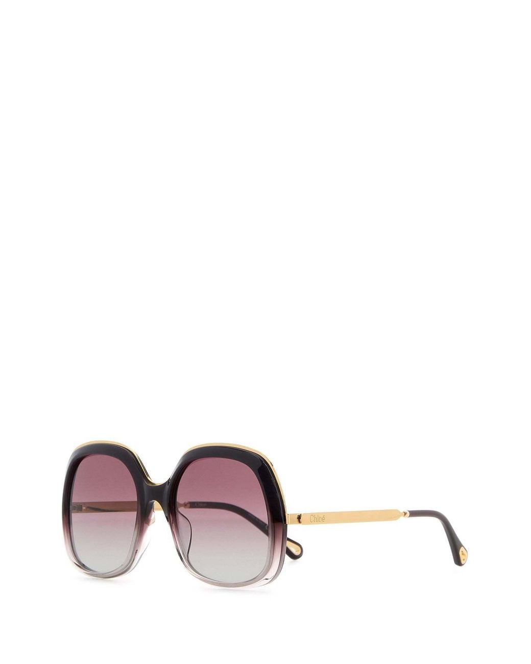Chloé Purple Square-Frame Sunglasses