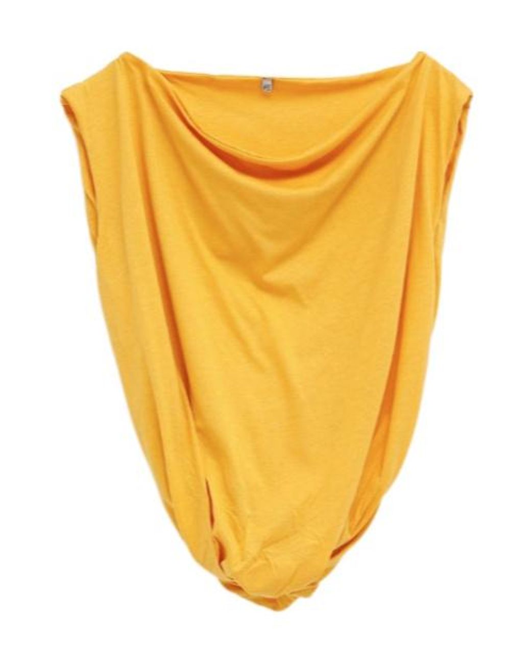 Baserange Yellow Turn Draped-Effect Top