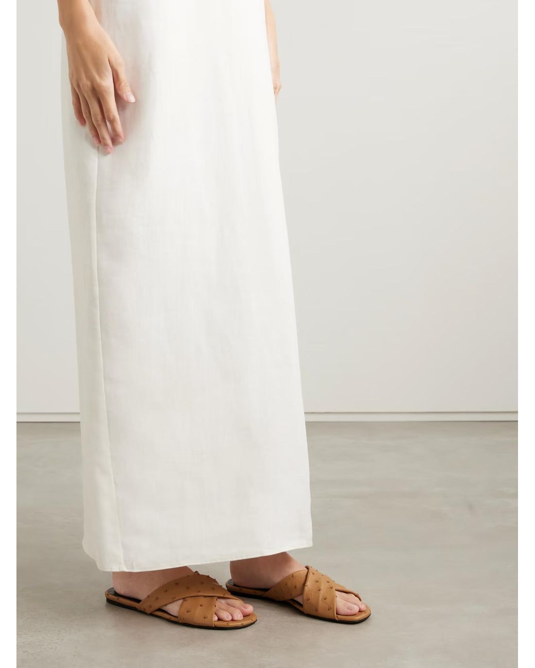 Khaite Brown Liria Slippers