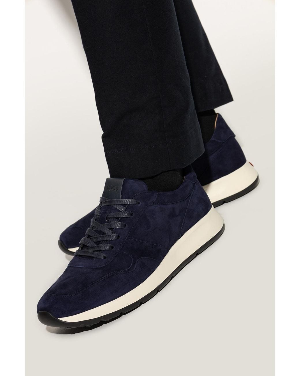Tod's Blue Suede Sneakers for men
