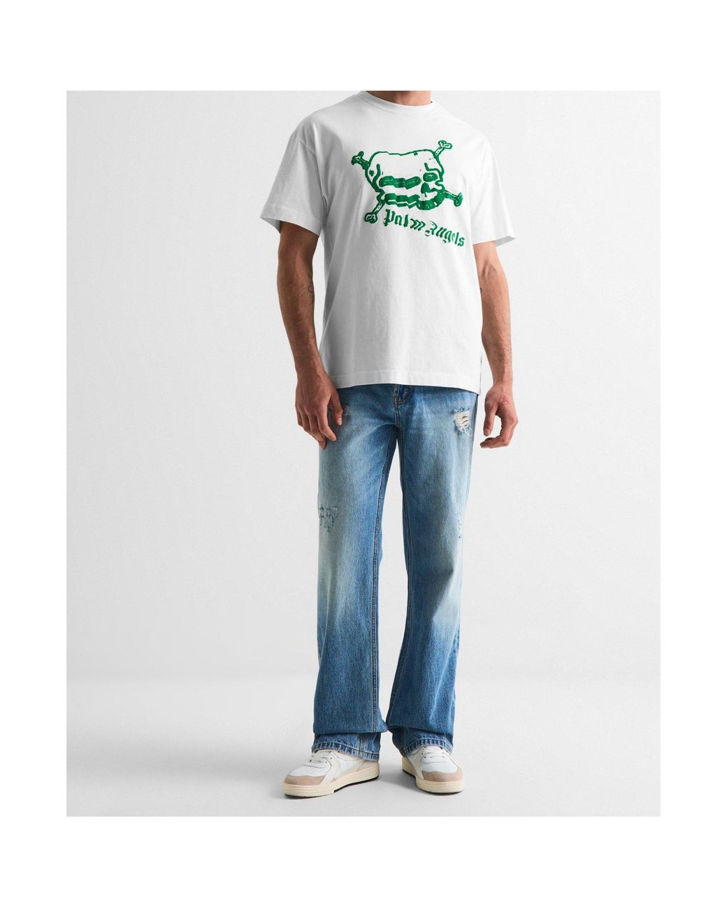 Palm Angels White T-Shirt for men