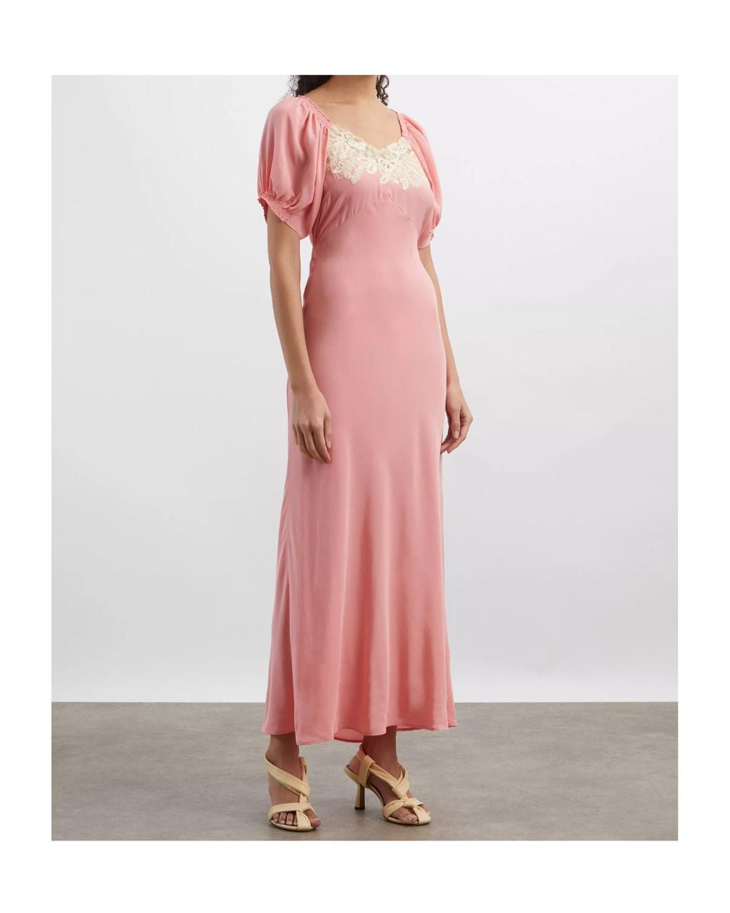 Rixo Pink Short-Sleeved Dress