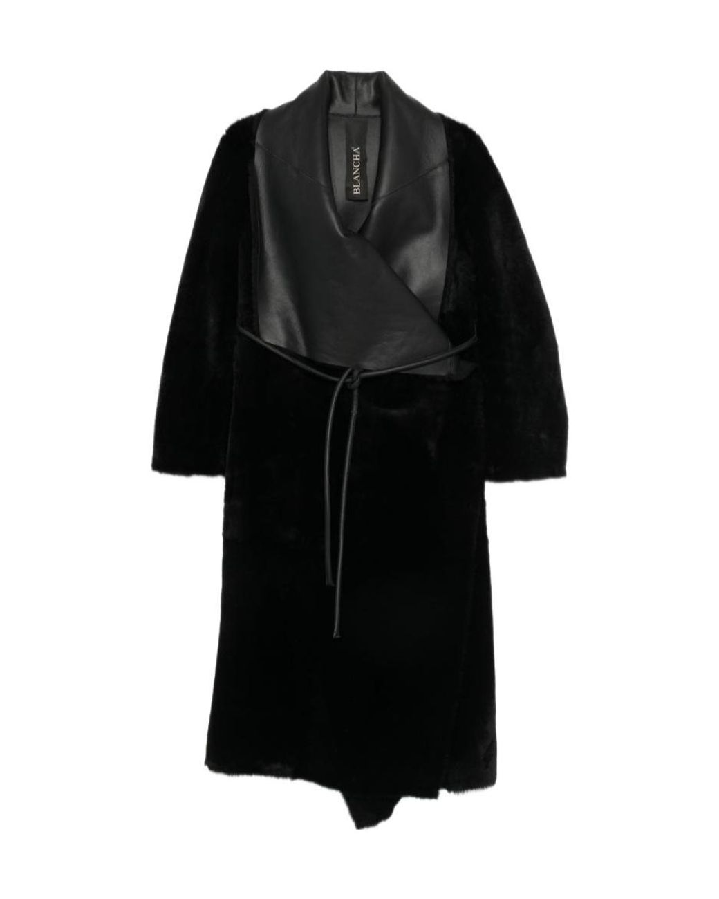 Blancha Black Long-Sleeved Coat