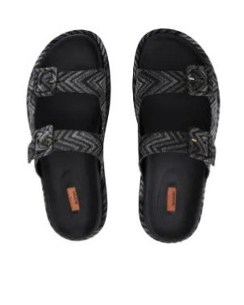 Missoni Black Zigzag Clea Sandals for men