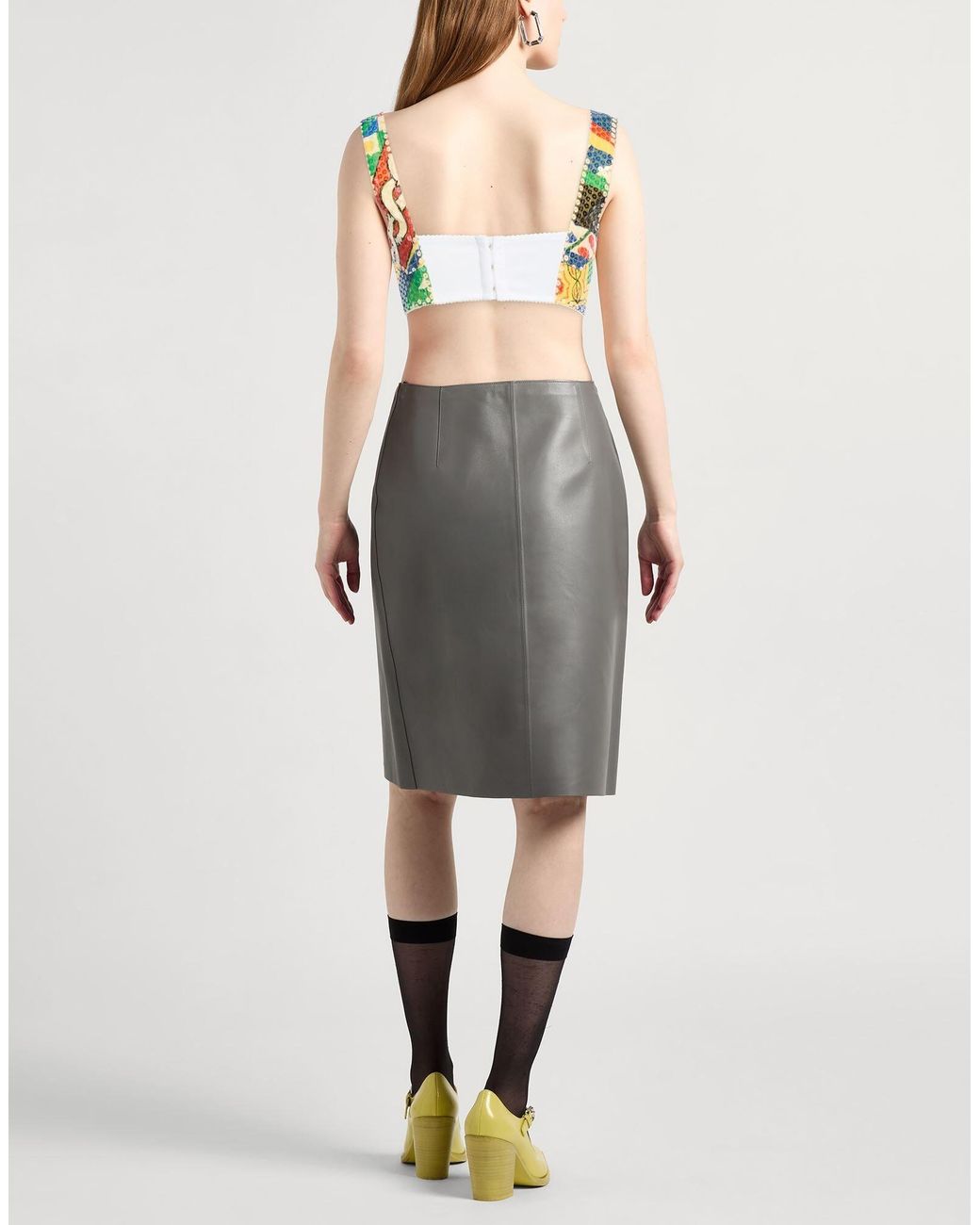 Dolce & Gabbana Green Sleeveless Sequin Crop Top