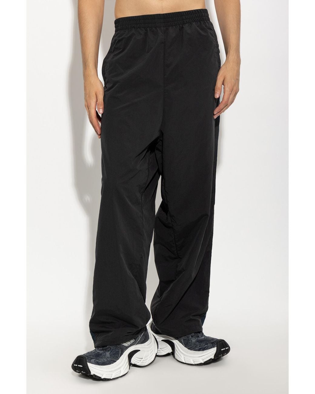 Vetements Black Side Striped Track Pants for men