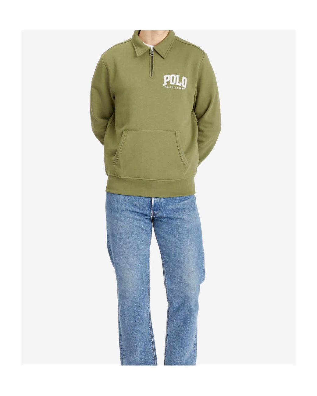 Polo Ralph Lauren Green Logo-Print Sweatshirt for men