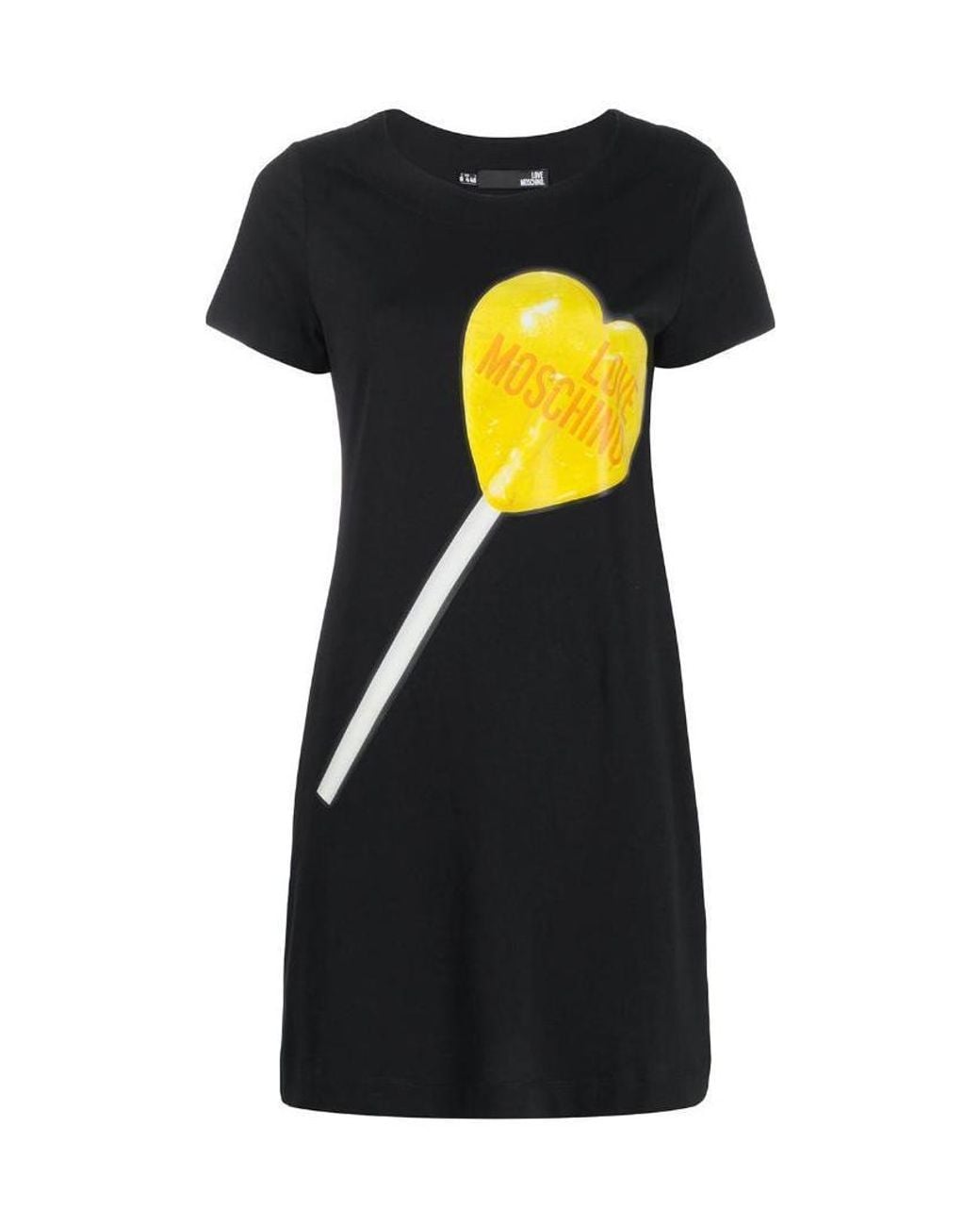 Moschino Black Lollipop Printed T-Shirt Dress