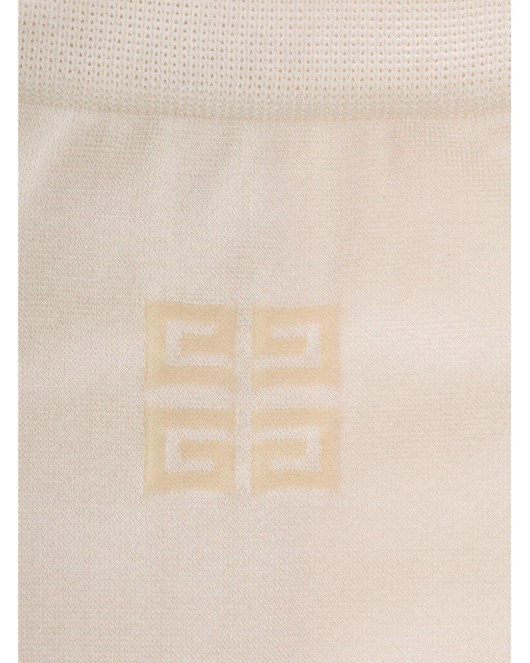 Givenchy White 4G Motif Socks for men