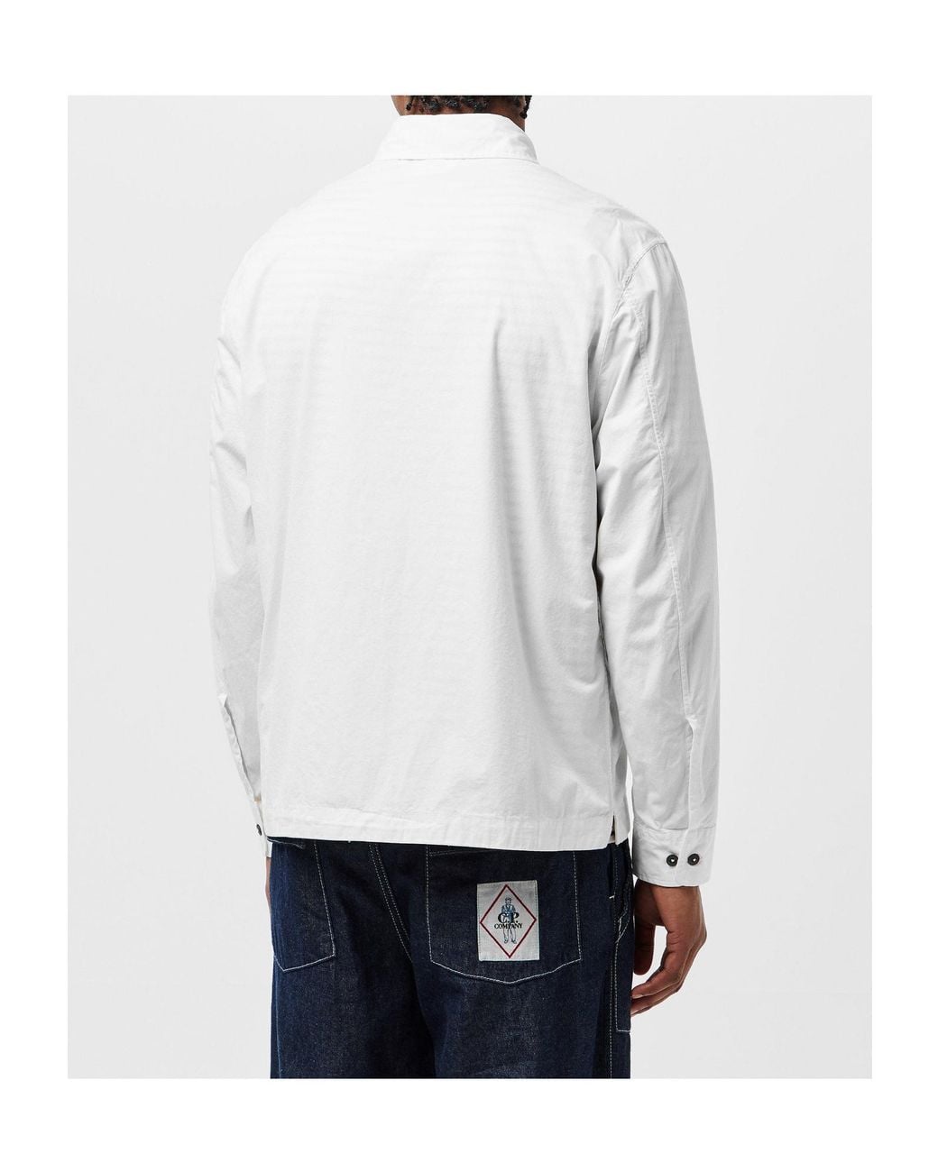 C P Company White Overshirt for men