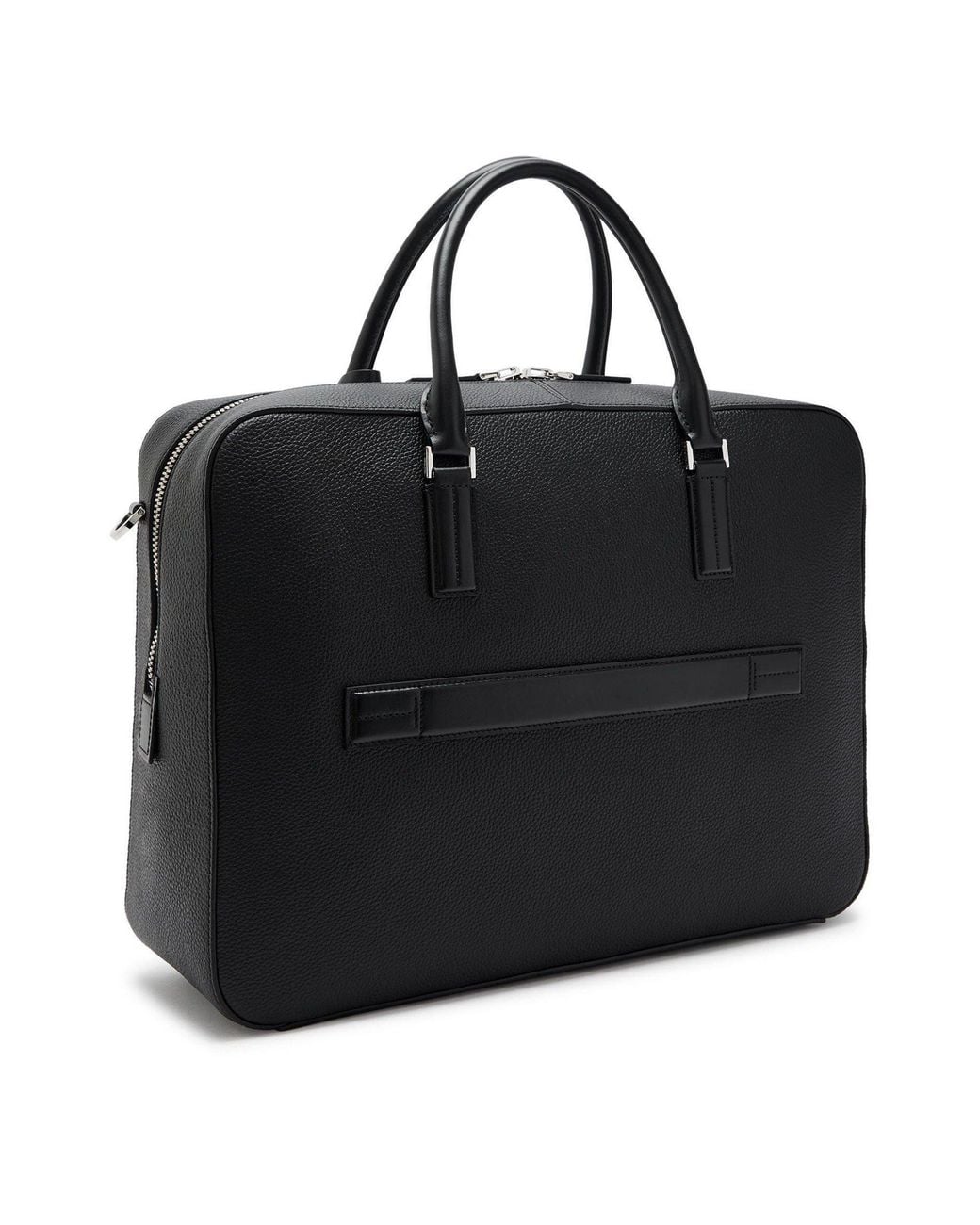 Tom Ford Black Grain Leather Briefcase for men